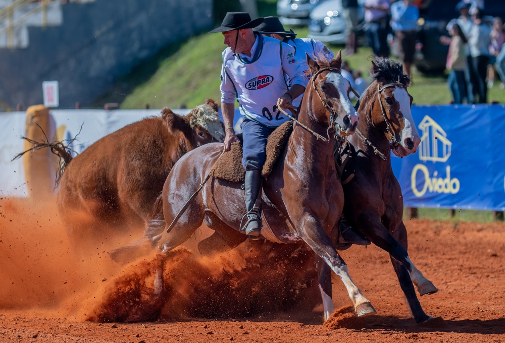 Imagem mostra prova do Freio de Ouro que é disputada todos os anos durante a Expointer