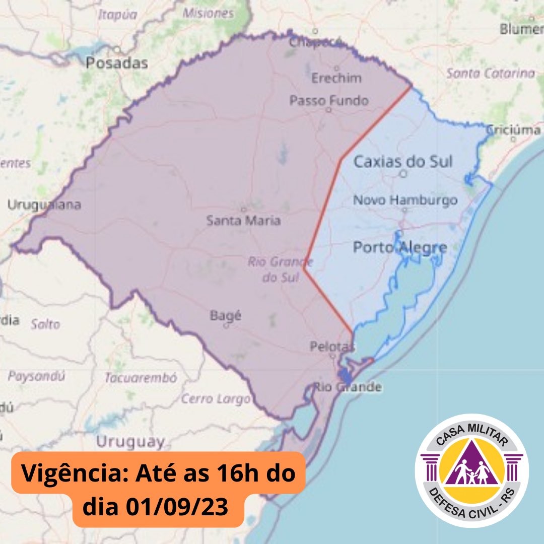 Alerta Defesa Civil RS