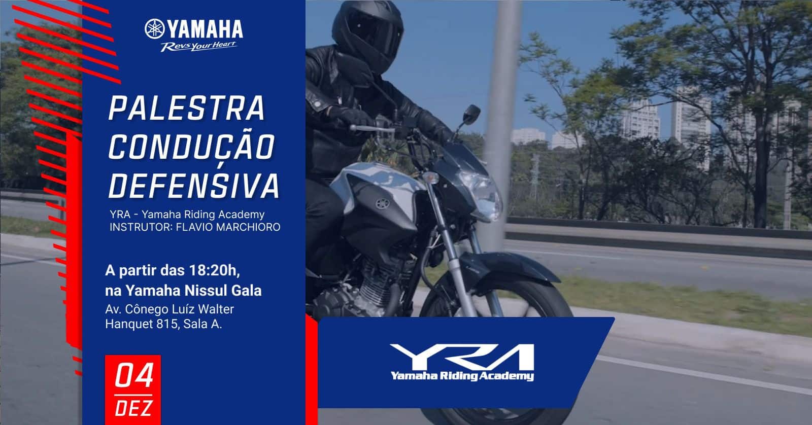 Yamaha Nissul Gala promove palestra sobre direção defensiva