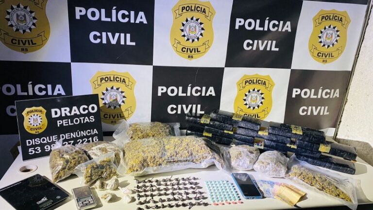 Pelotas: preso homem com mais de 7,5kg de maconha