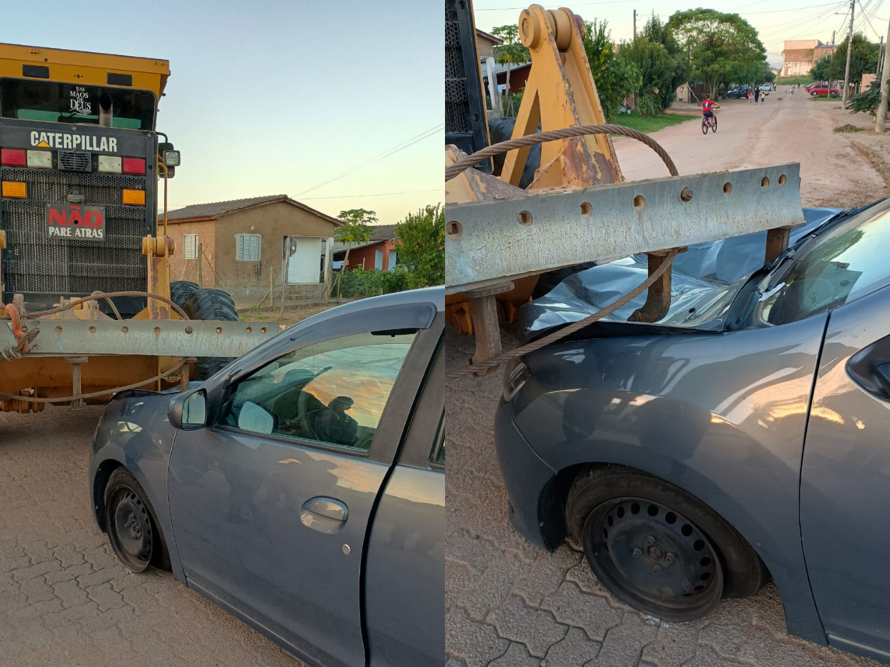 Patrola e carro se envolvem em acidente de trânsito em Camaquã