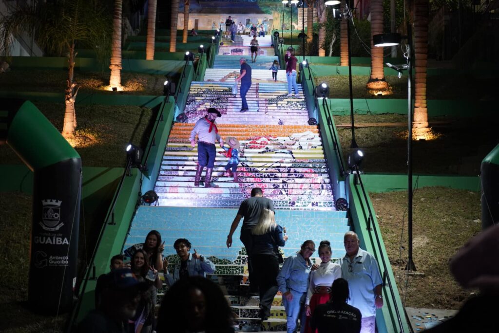 Guaíba inaugura a segunda maior escadaria do Brasil. Foto: Divulgação | Prefeitura de Guaíba