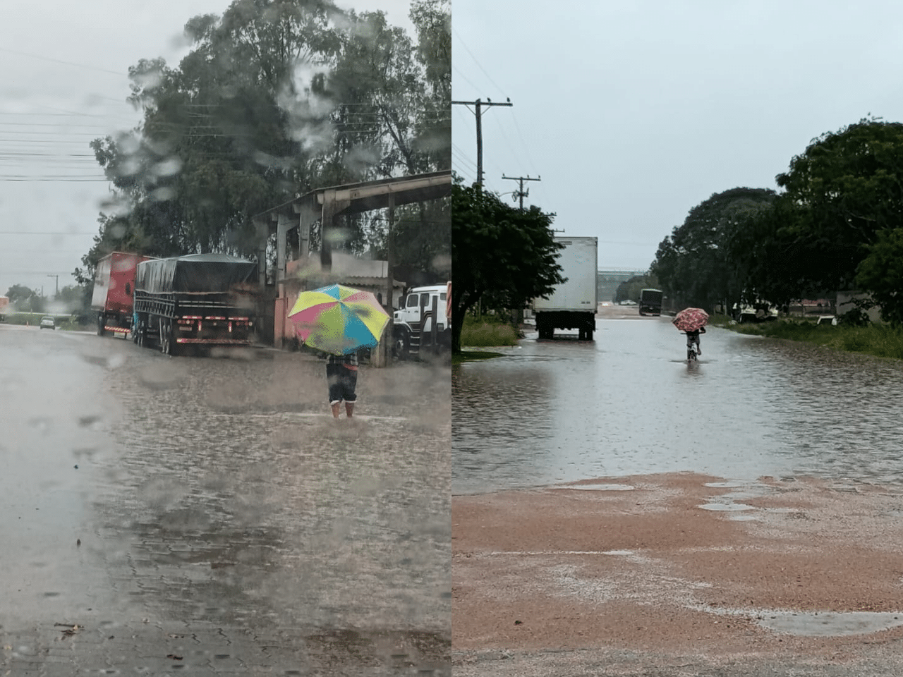 Forte chuva causa alagamentos e transtornos em Camaquã