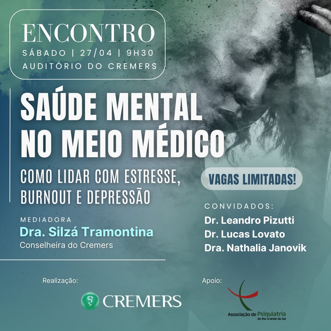 Cremers promove encontro sobre saúde mental de médicos e estudantes de medicina