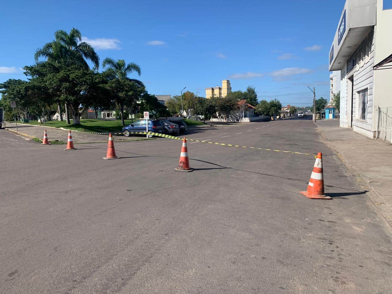 Camaquã: motoristas enfrentam bloqueios para obras de asfalto