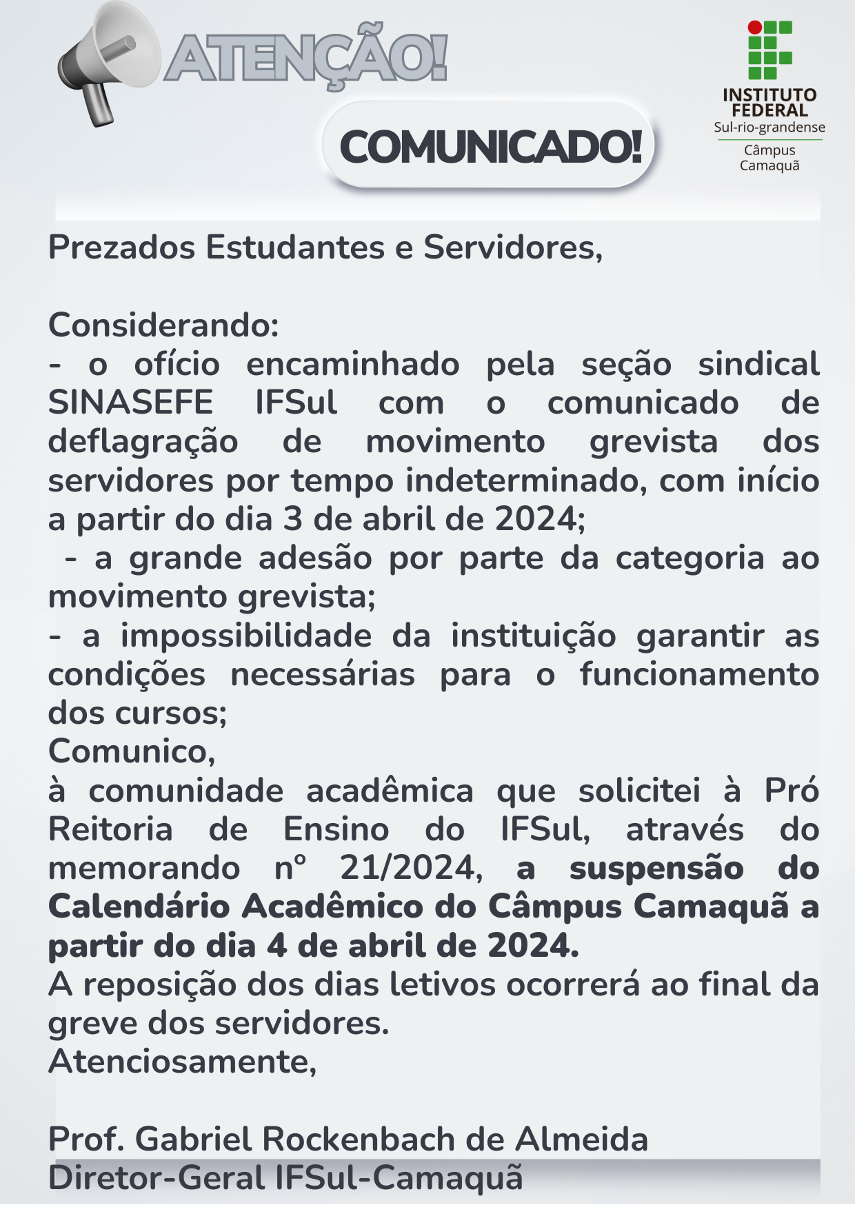 Greve de servidores chega a 360 unidades de ensino da rede federal