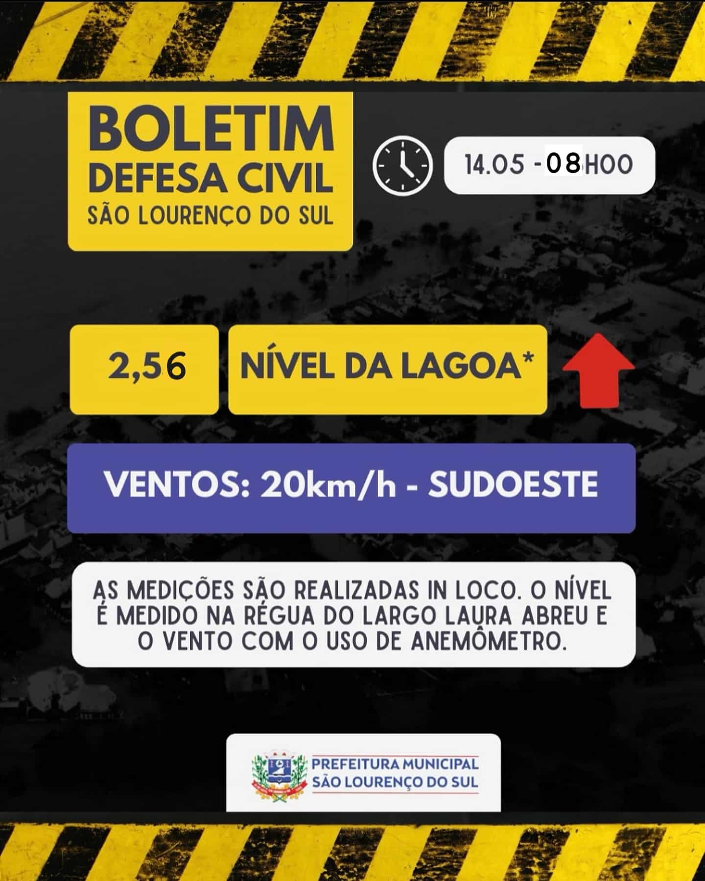 São Lourenço do Sul: Lagoa dos Patos volta a subir nesta terça