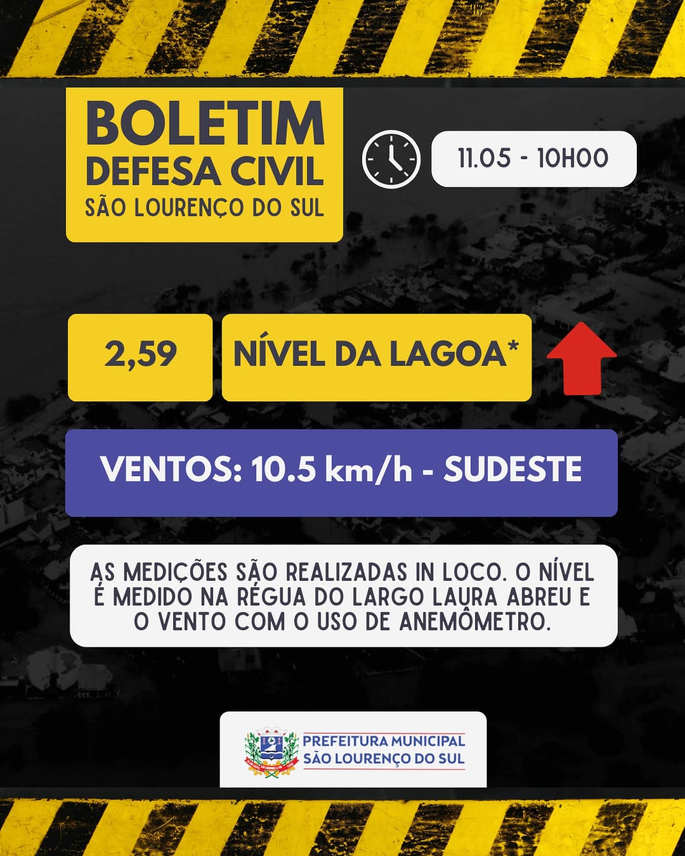 Lagoa dos Patos volta a subir neste sábado em São Lourenço do Sul