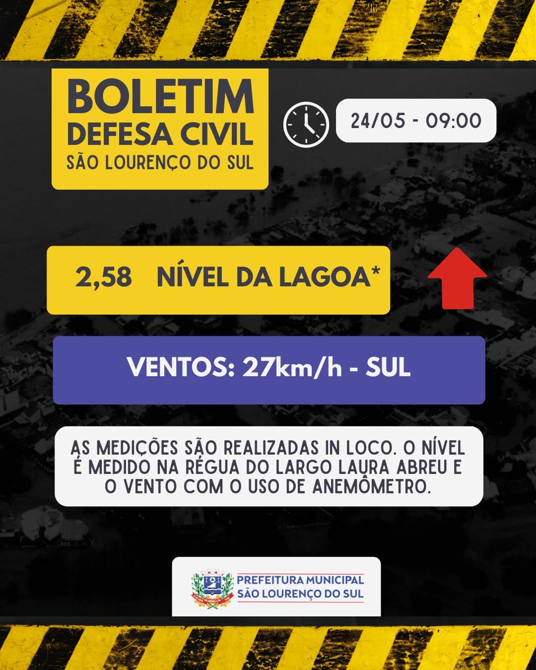 São Lourenço do Sul: Lagoa dos Patos volta a subir nesta sexta