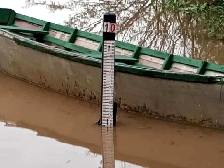 Nível do Rio Camaquã sobe 10 cm durante a noite na Pacheca