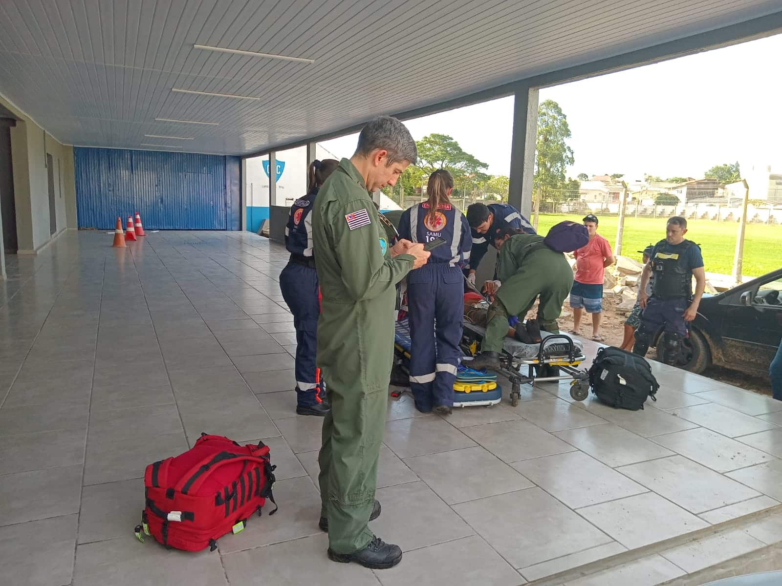 Paciente do hospital de Camaquã é removido de helicóptero para Porto Alegre