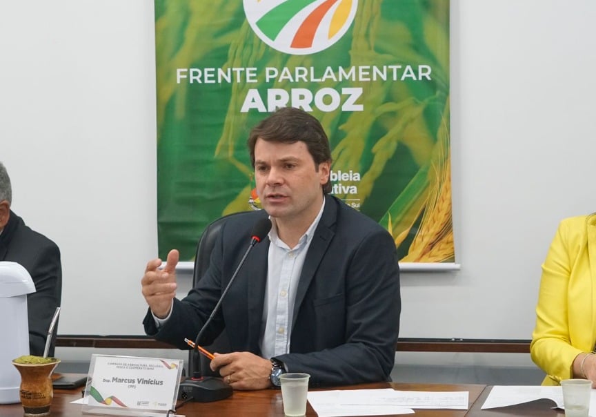 Deputado Marcus Vinícius contesta importação de arroz anunciada pelo Governo Federal em meio à calamidade