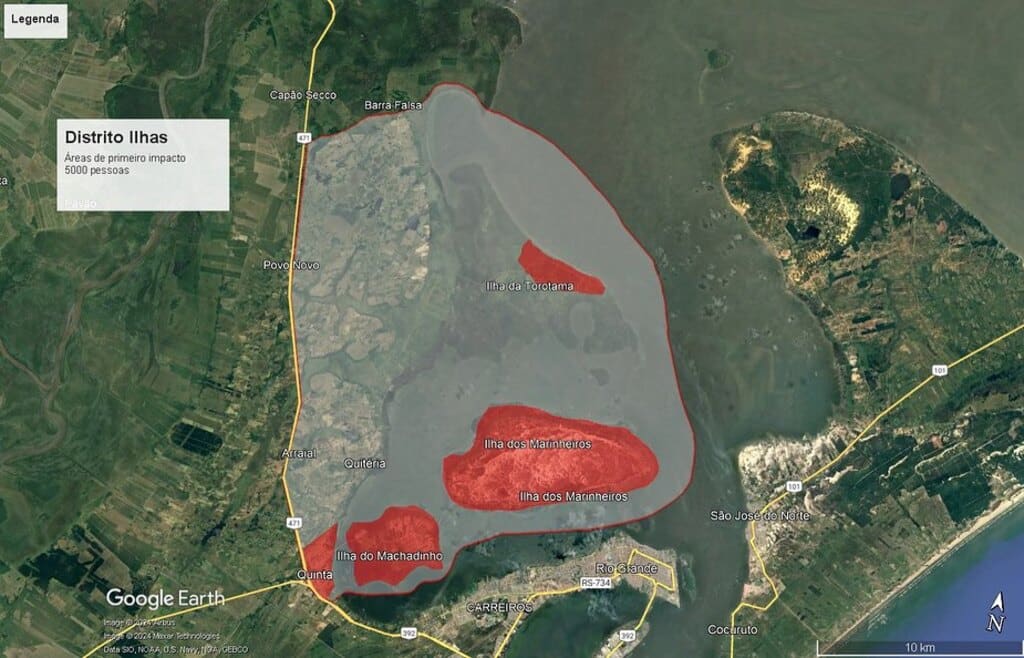 Rio Grande: prefeitura divulga mapa de risco. Foto: Divulgação 