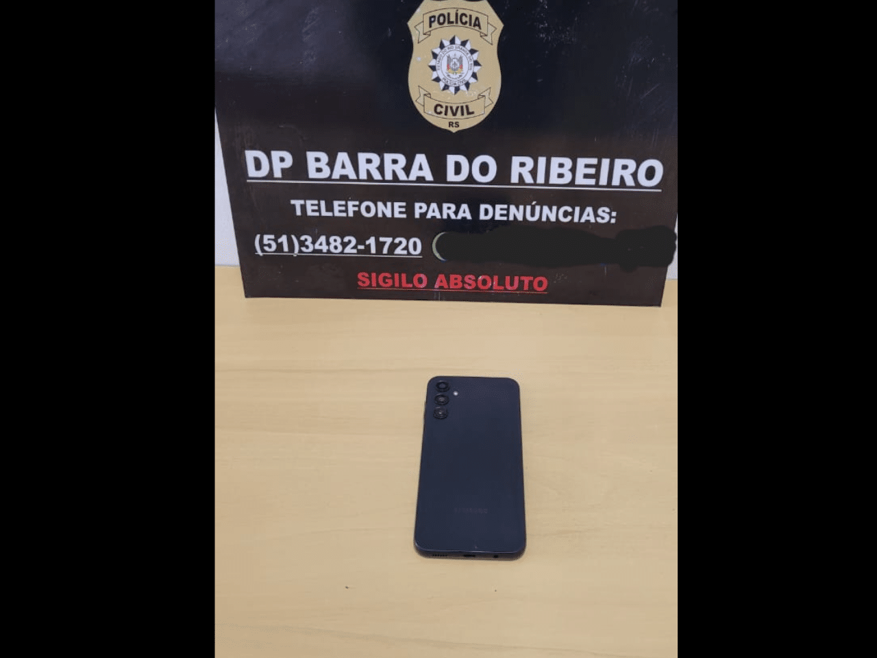 Polícia recupera celular furtado de loja em Barra do Ribeiro