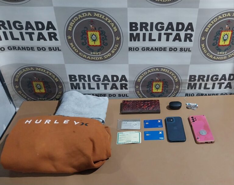 Brigada Militar realiza prisões e apreende produtos de roubo em Pelotas