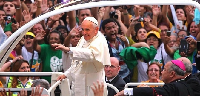 Hoje na História - 22 de julho - Papa Francisco no Brasil. Foto: Divulgação/Internet