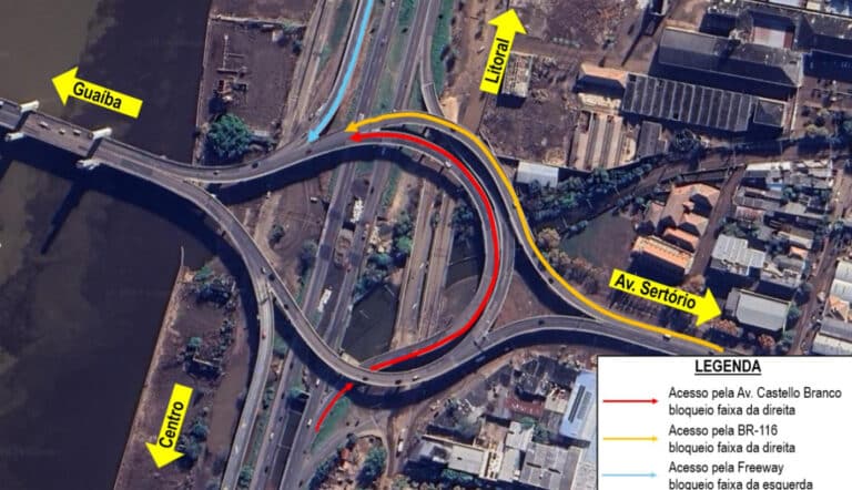 Ponte do Guaíba terá pista fechada por dois meses