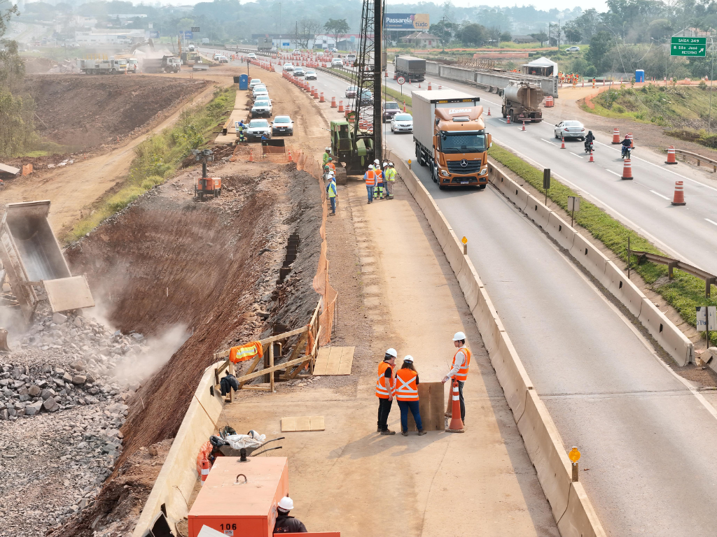 Ponte sobre Arroio Boa Vista será finalizada em até dois meses. Foto: Divulgação/CCR ViaSul