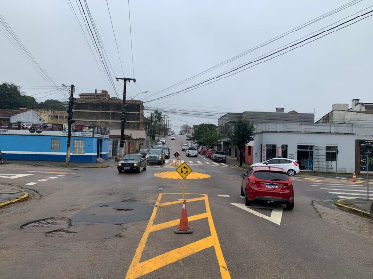 Camaquã: atenção redobrada com mini-rotatória na sete