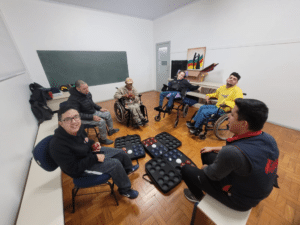 A bocha paralímpica foi um dos esportes levados pelo projeto aos alunos. Foto: Divulgação