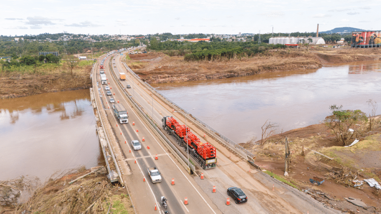 Ponte sobre Rio Taquari terá restrição de tráfego a partir desta quarta (11). Foto: Divulgação/Fabiano Panizzi