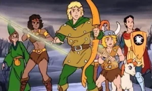 Os personagens Hank, Eric, Diana, Sheila, Presto e Bobby são os protagonistas da série "Caverna do Dragão". Foto: Reprodução