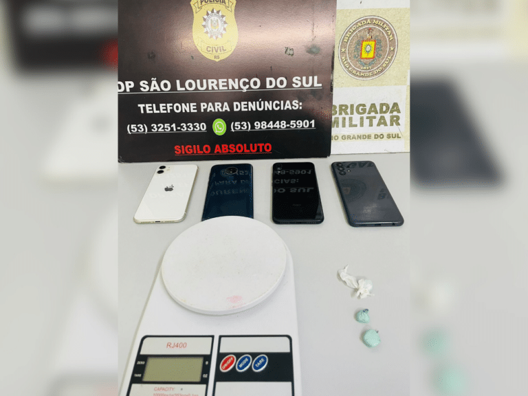 Polícia Civil e Brigada Militar desarticulam esquema de tráfico em São Lourenço do Sul