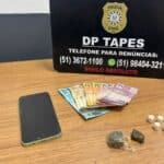 Adolescente de 17 anos apreendido com drogas em Tapes