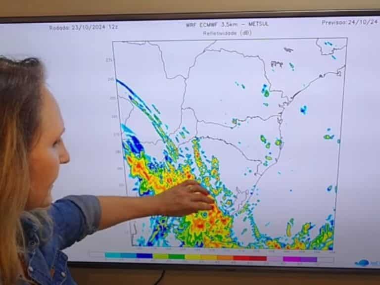 Camaquã: meteorologista mostra provável horário de temporais na região