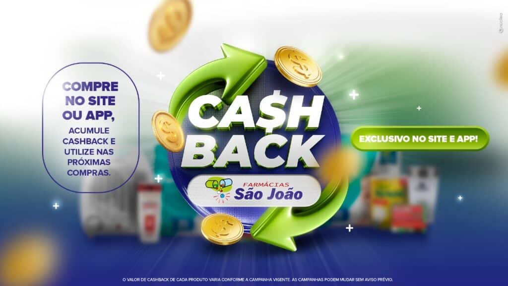 Farmácia São João valoriza seus clientes com cashback digital exclusivo. Foto: Divulgação/Farmácia São João