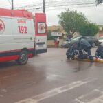 Homem fica ferido após colisão entre carro e moto em Camaquã