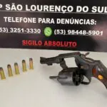 Polícia apreende arma de fogo em investigação de violência doméstica em São Lourenço do Sul