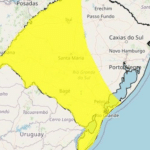 Inmet alerta para temporais e chuvas intensas em diversas regiões gaúchas