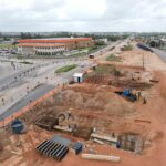 Avançam as obras de construção de um viaduto em Camaquã