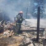 Casa é destruída durante incêndio em Tapes