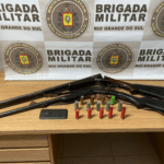 Brigada Militar realiza prisão por porte ilegal de armas em Camaquã