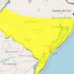 Defesa Civil emite alerta de Perigo para tempestade no Rio Grande do Sul