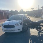 Colisão entre carro e moto deixa motociclista ferido em Camaquã. Foto Valério Weege | Acústica FM