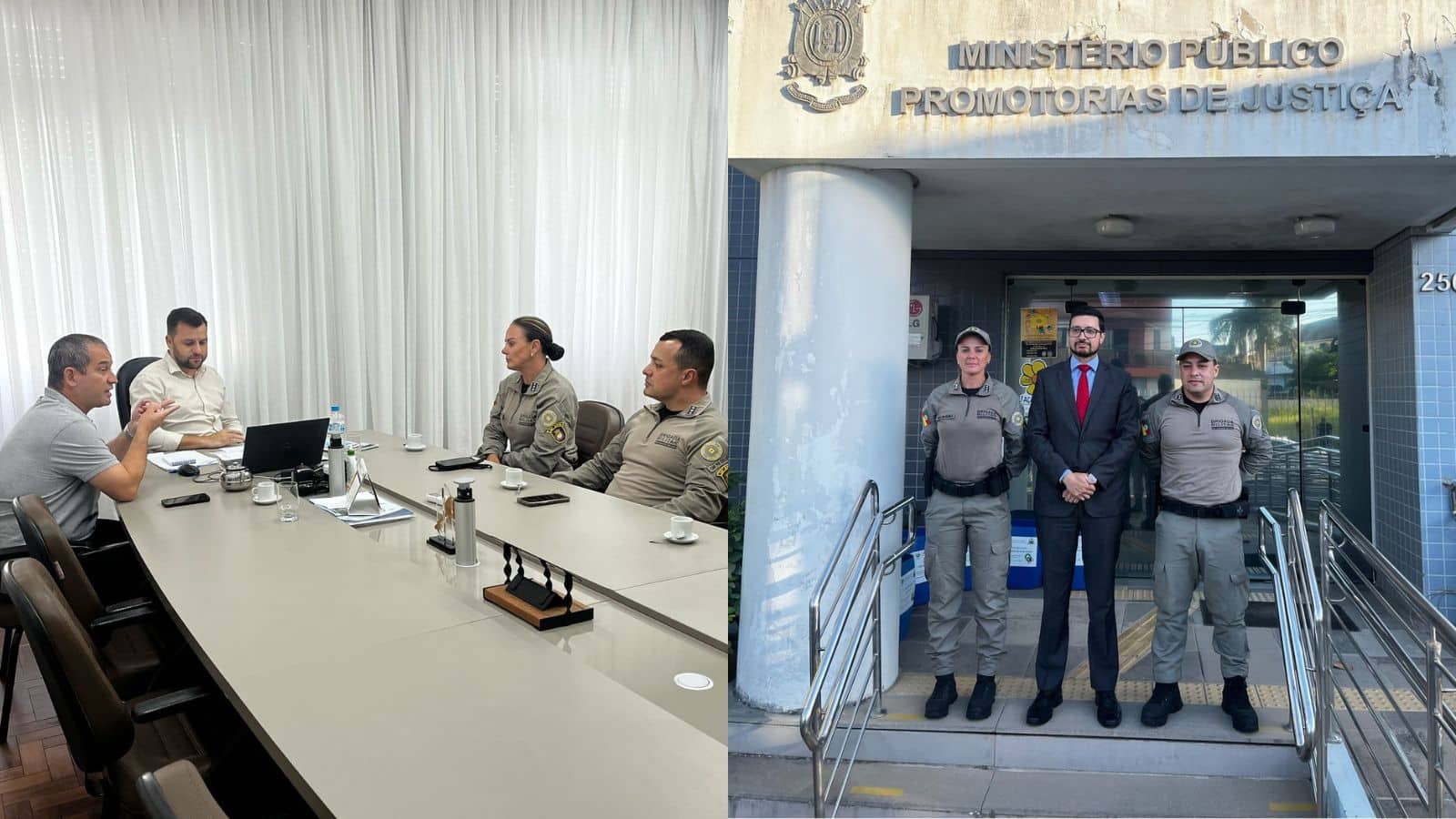 Novo comando da Brigada Militar se reúne com Prefeitura e MP