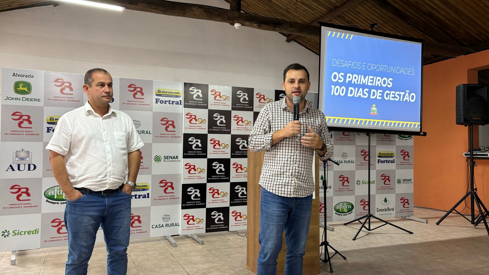 Abner Dillmann apresenta balanço do início da gestão em reunião-almoço do Sindicato Rural