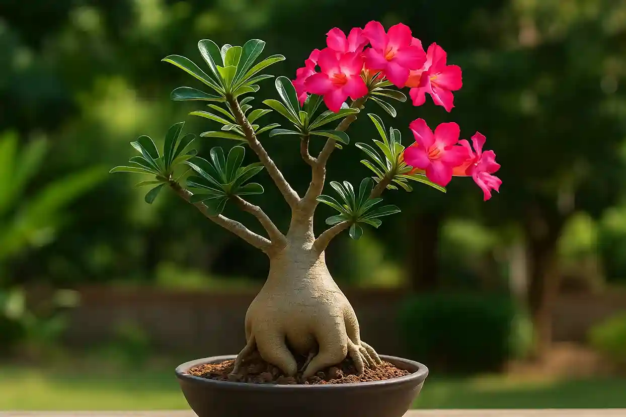 5 cuidados com adenium obesum ele tem tronco inchado e floresce como um bonsai tropical