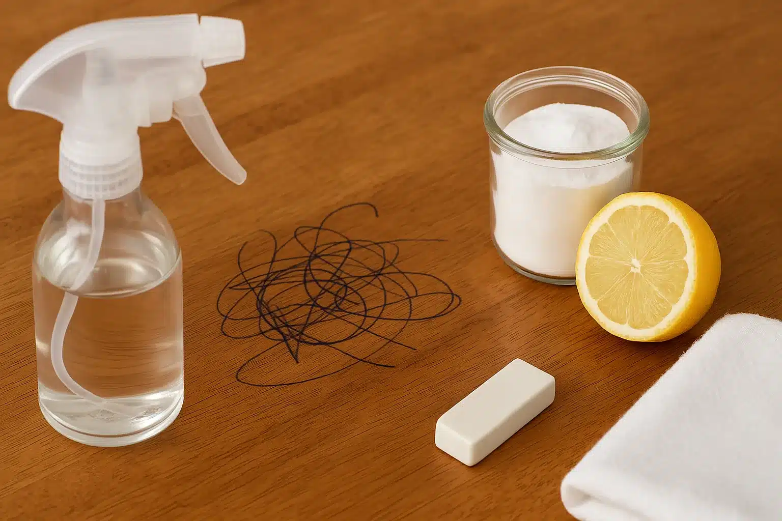 Como tirar manchas de caneta de móveis de madeira com 2 produtos caseiros