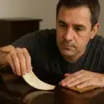 Esse truque com casca de banana devolve o brilho aos móveis escuros