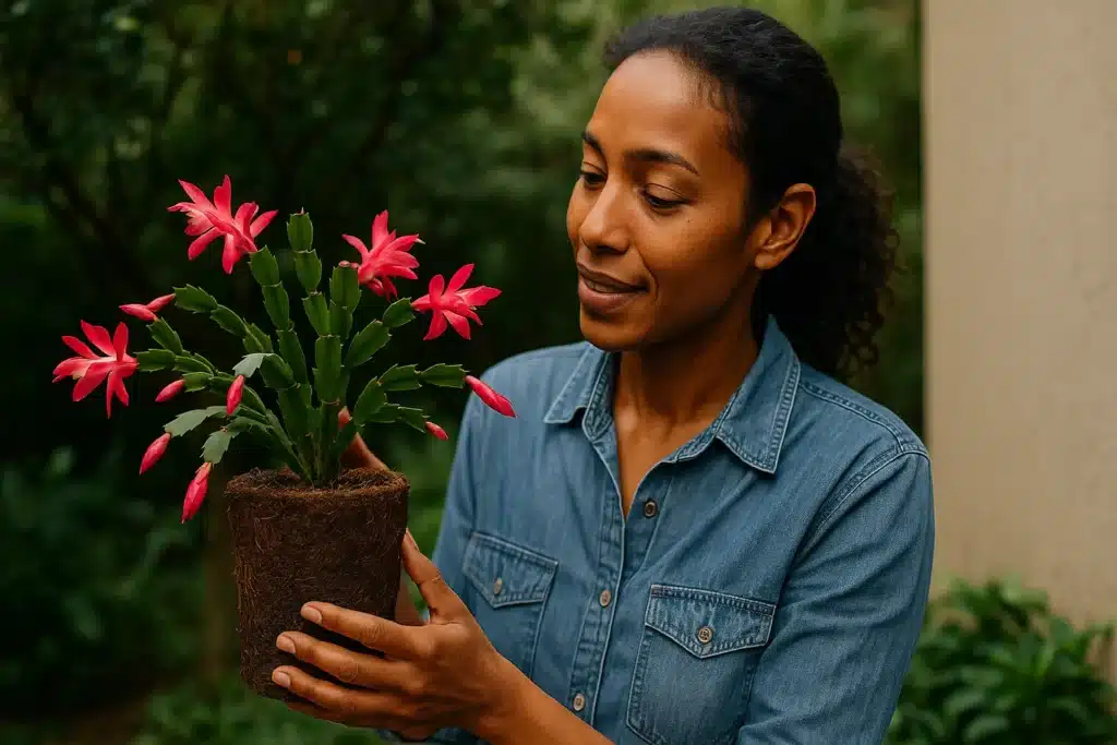 Flor-de-maio plantada em xaxim floresce mais
