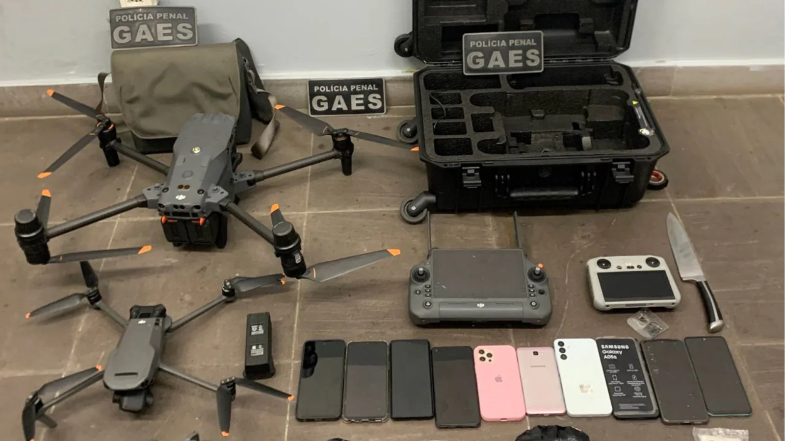 Polícia Penal prende três pessoas com drones no entorno do Complexo Prisional de Canoas