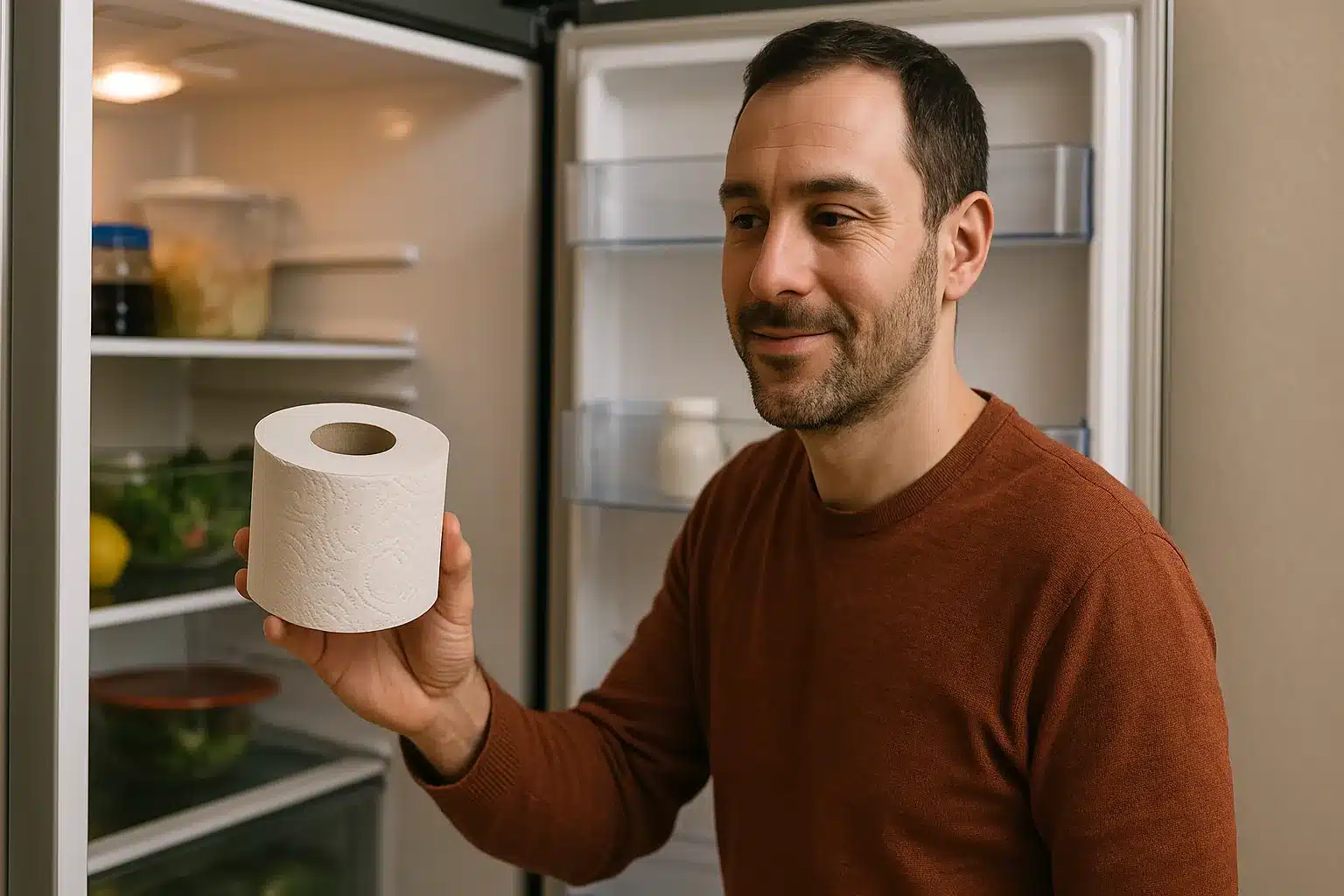 Colocar papel higiênico na geladeira parece loucura, mas resolve um problema real