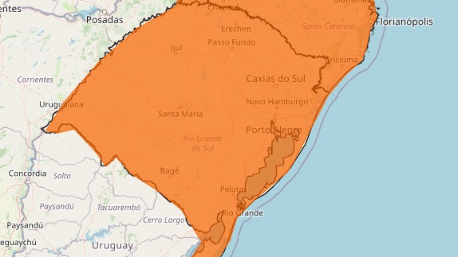 Defesa Civil emite alerta para Onda de Frio no Sul do país