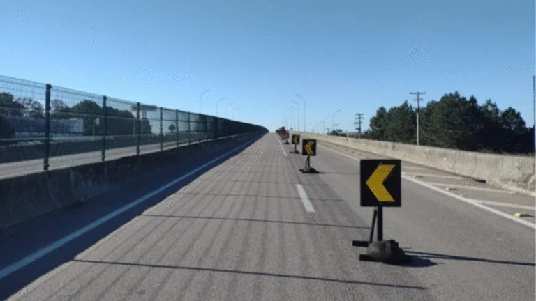 Ecovias Sul libera o tráfego em meia pista em viaduto da BR-116