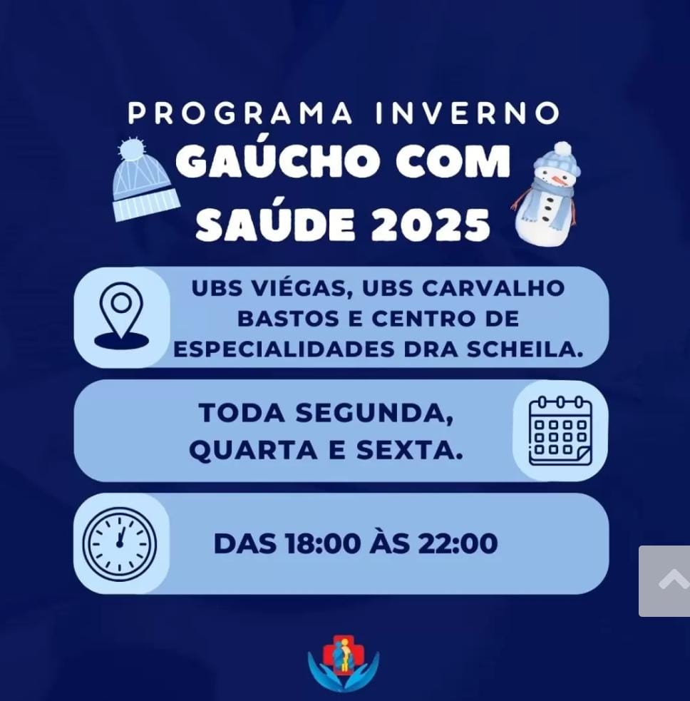 Programa “Inverno Gaúcho com Saúde 2025” reforça atendimento em Camaquã. Foto: Divulgação