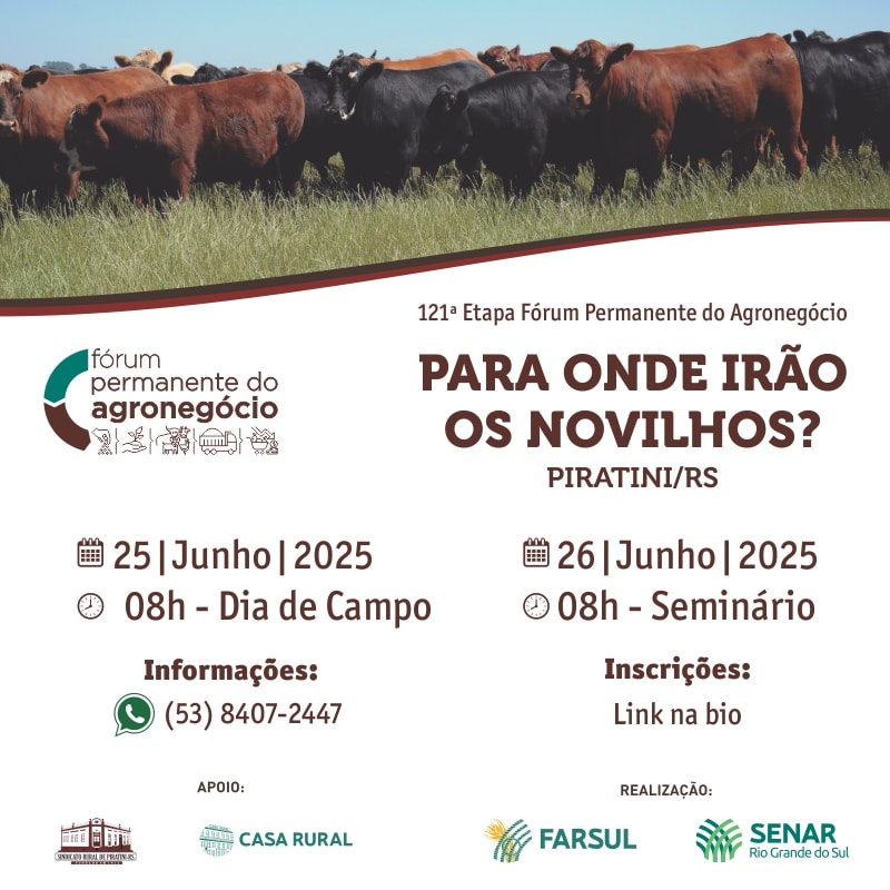 Evento gratuito do Senar-RS com visita a propriedades e seminário promove valorização da carne gaúcha. Foto: Divulgação